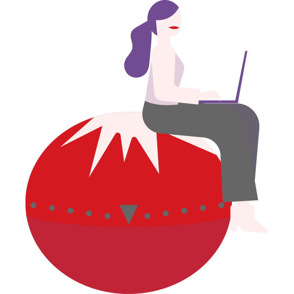 a photo of a girl representing pomodoro technique and sitting on a tomato