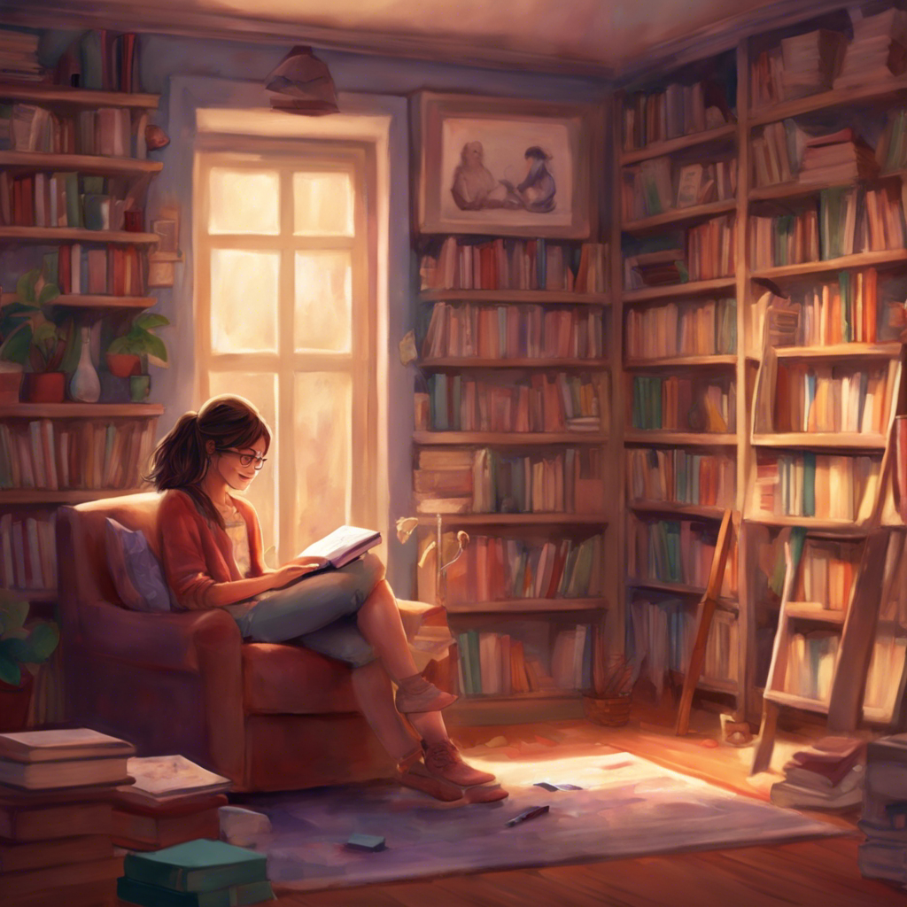 girl reading a book in her private space